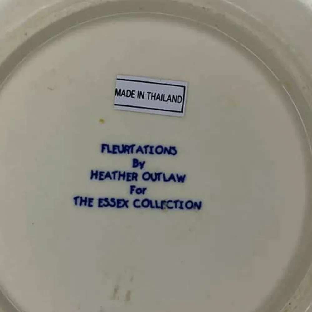 Fleurtations By Heather Outlaw For The Essex Collection Yellow Floral 8 in Plate